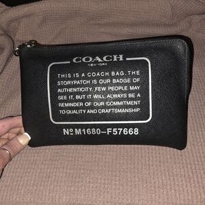 Coach Black Clutch with Silver Accents
